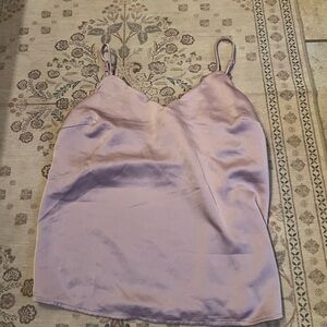 Lavender Satin Camisole Top